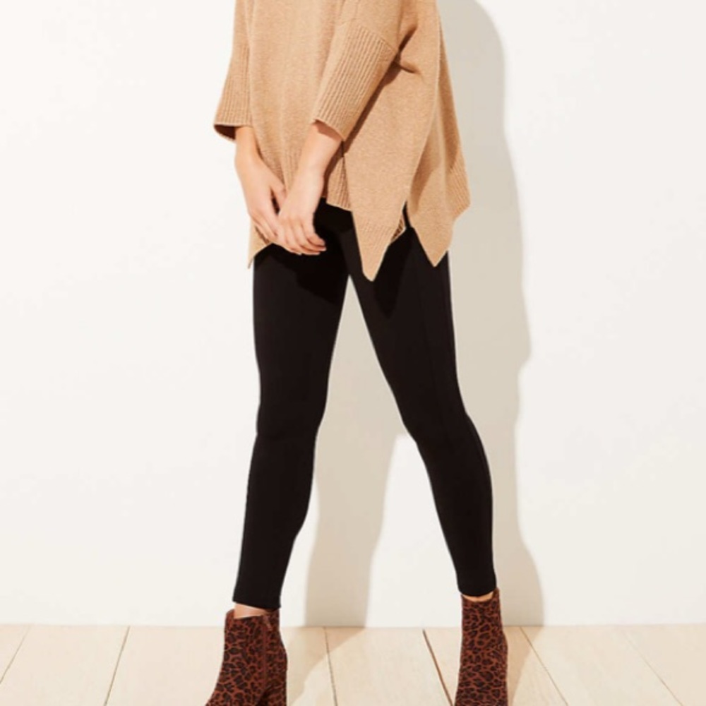 LOFT Black Ponte Leggings